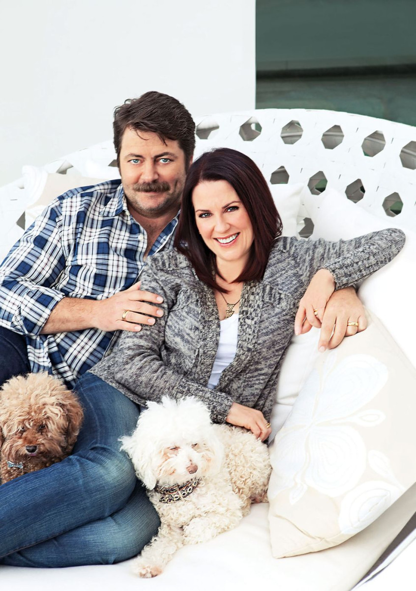 You’Y’ll find only one television in the cheerful Hollywood home of actors Megan Mullally and Nick Offerman