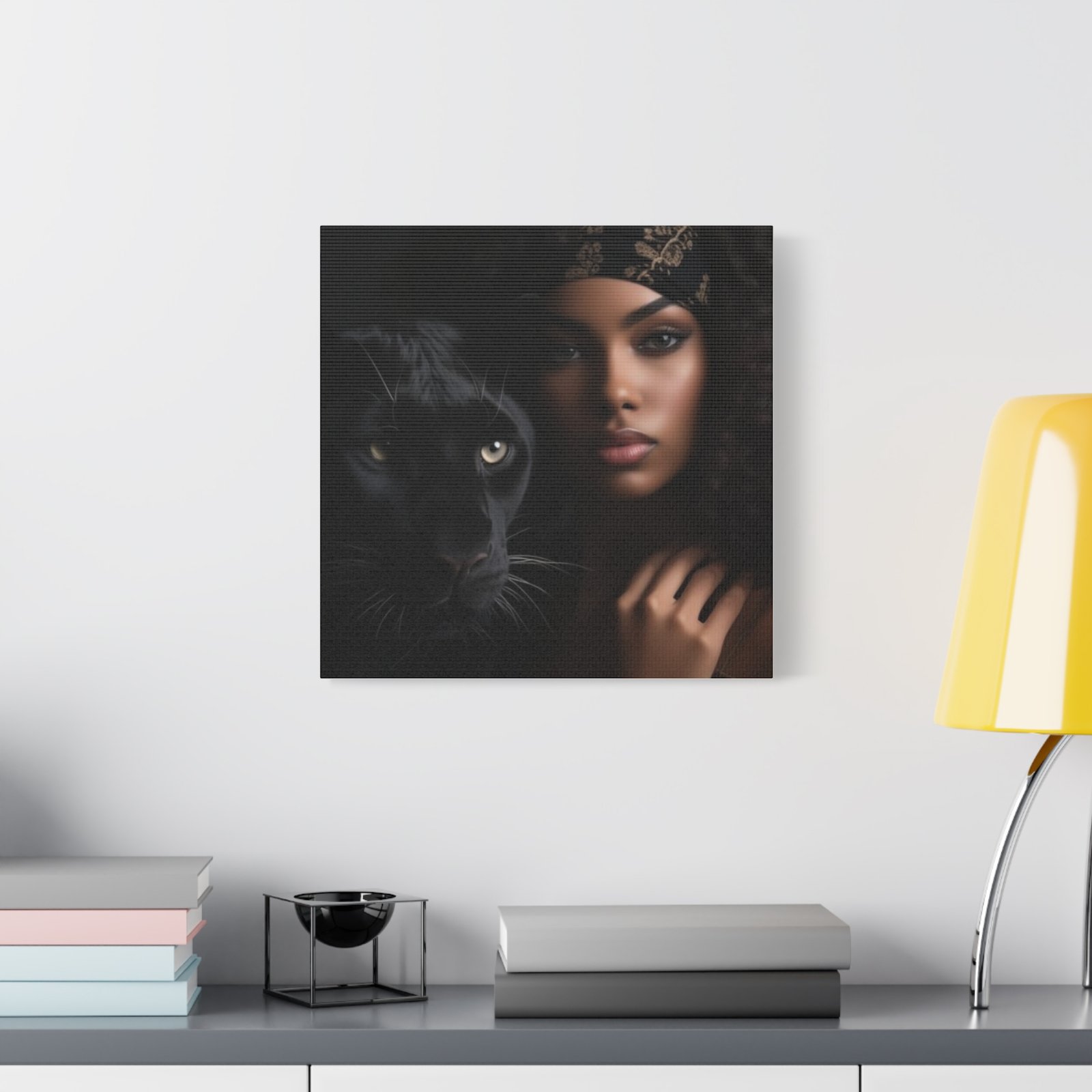 Stretched Canvas Art Print, Black Panther and Portrait, Wall Decor, Home Decoration, Gift for Animal Lovers, Art Piece for Modern Interiors - Image 67