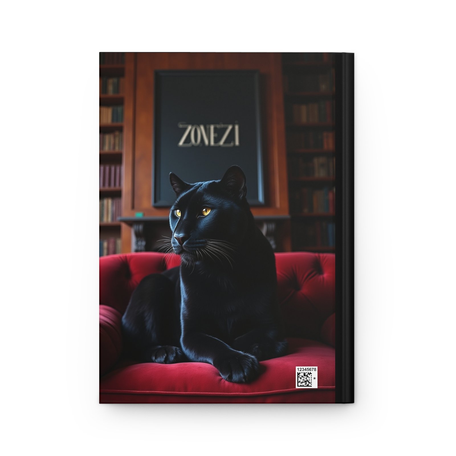 Elegant Matte Hardcover Journal for Creative Minds, Goal Planner, Personal Diary, Gift for Writers, Black Panther Design - Image 2