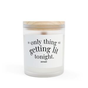 Frosted Glass Candle with Wooden Lid | Perfect for Relaxation, Home Decor, Aromatherapy, Gifts, and Celebrations