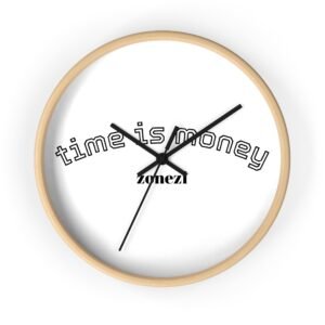 Stylish Wall Clock - 'Time is Money' Decor for Home, Office, Gift, Modern Design, Motivational Decor, Functional Art