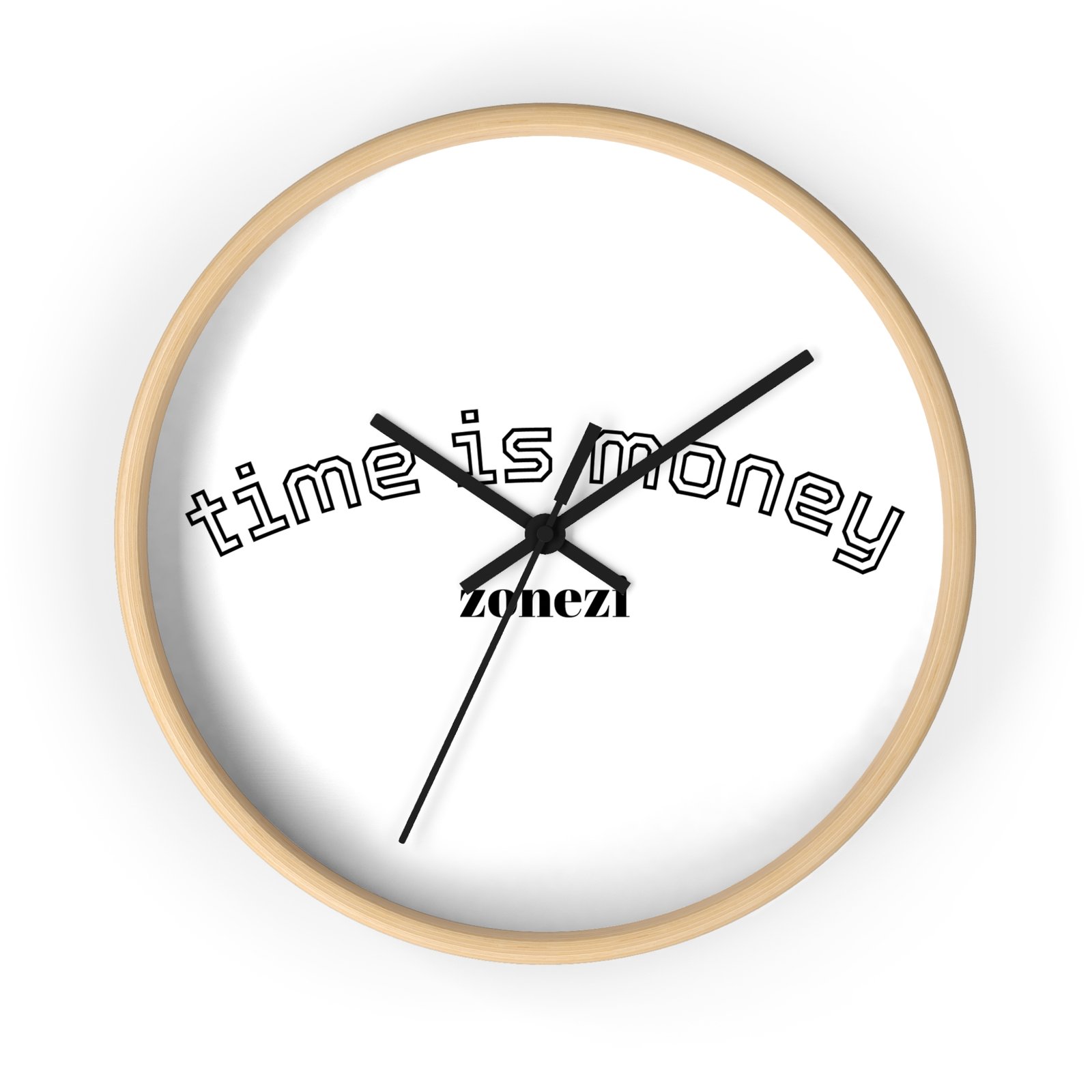 Stylish Wall Clock - 'Time is Money' Decor for Home, Office, Gift, Modern Design, Motivational Decor, Functional Art