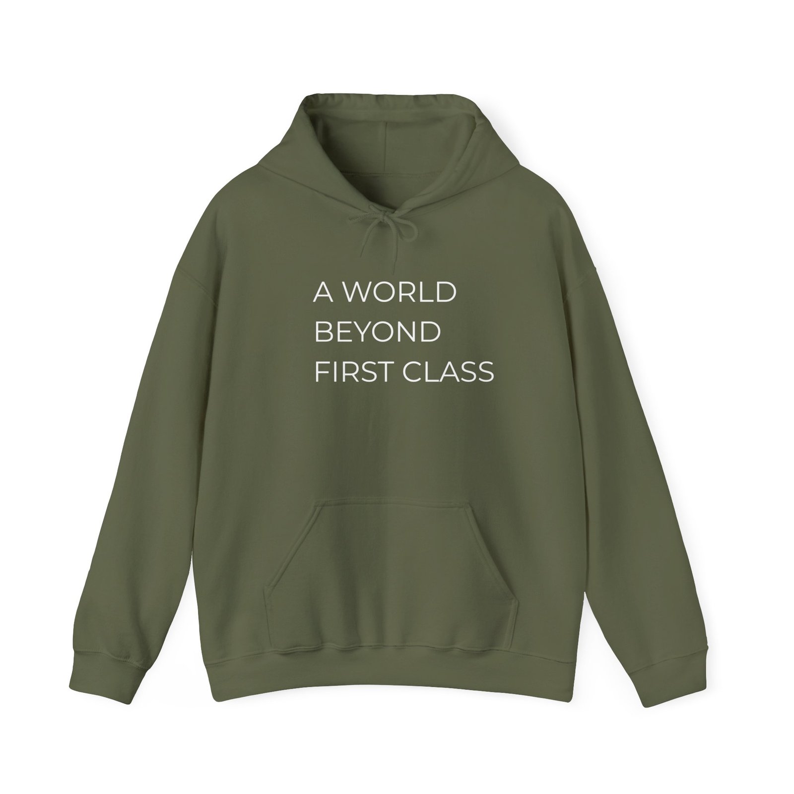 Modern Statement Hoodie: A World Beyond First Class, Casual Wear, Gift for Travel Lovers, Trendy Sweatshirt, Comfortable Fashion - Image 9