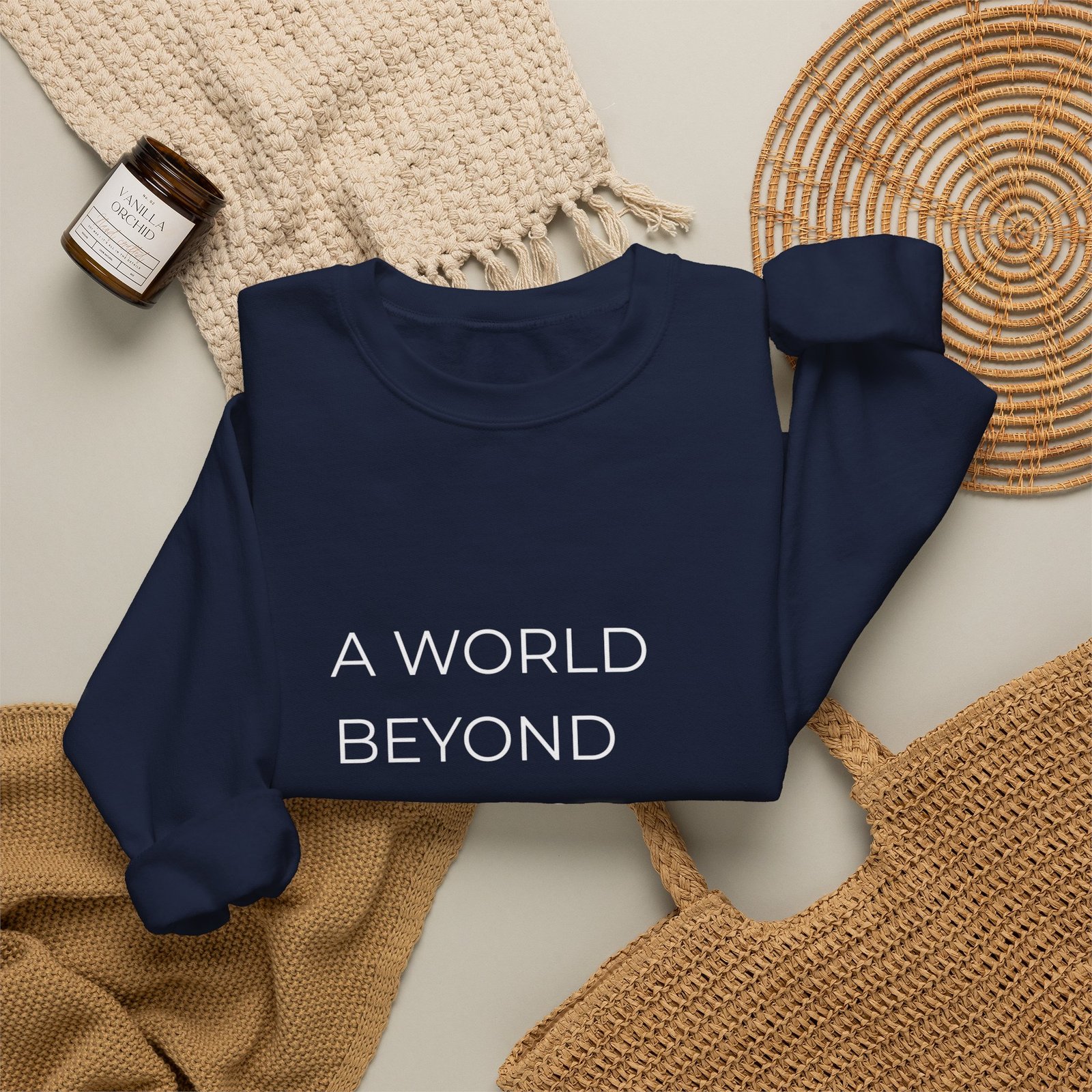 A World Beyond First Class Sweatshirt, Cozy Unisex Crewneck, Inspirational Gift, Travel Lover Apparel, Leisure Wear - Image 20