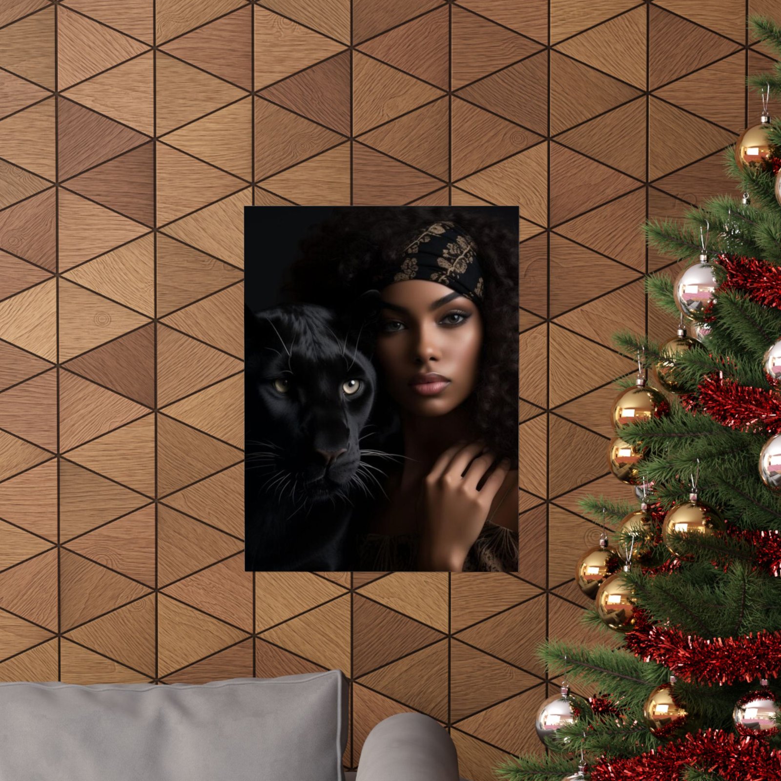 Elegant Panther Art Poster, Stylish Wall Decor, Home Aesthetic, Black Panther Artwork, Gift for Animal Lovers - Image 4