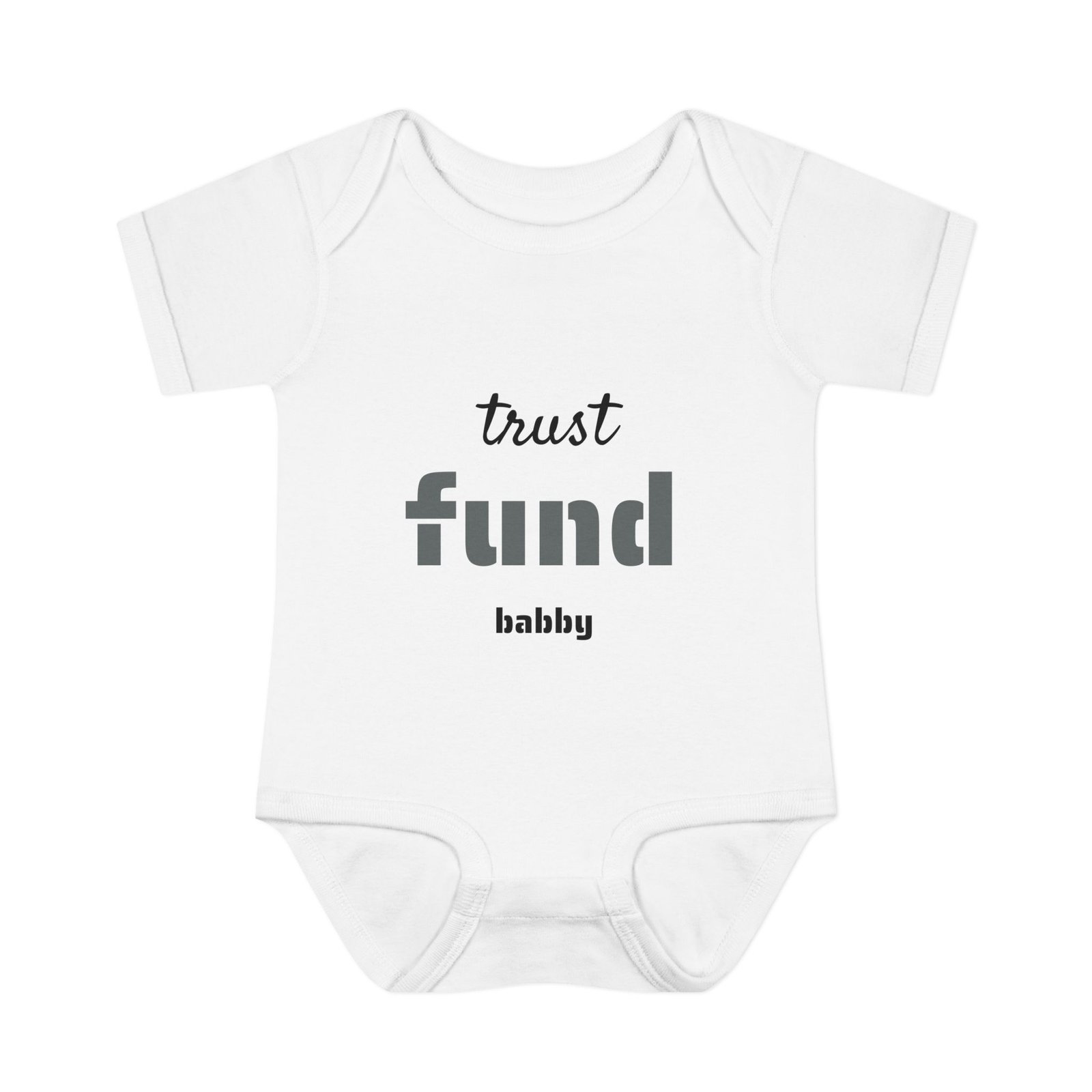 Trendy Infant Bodysuit - Trust Fund Babby, Newborn Gift, Cute Baby Outfit, Baby Shower Gift, Infant Fashion