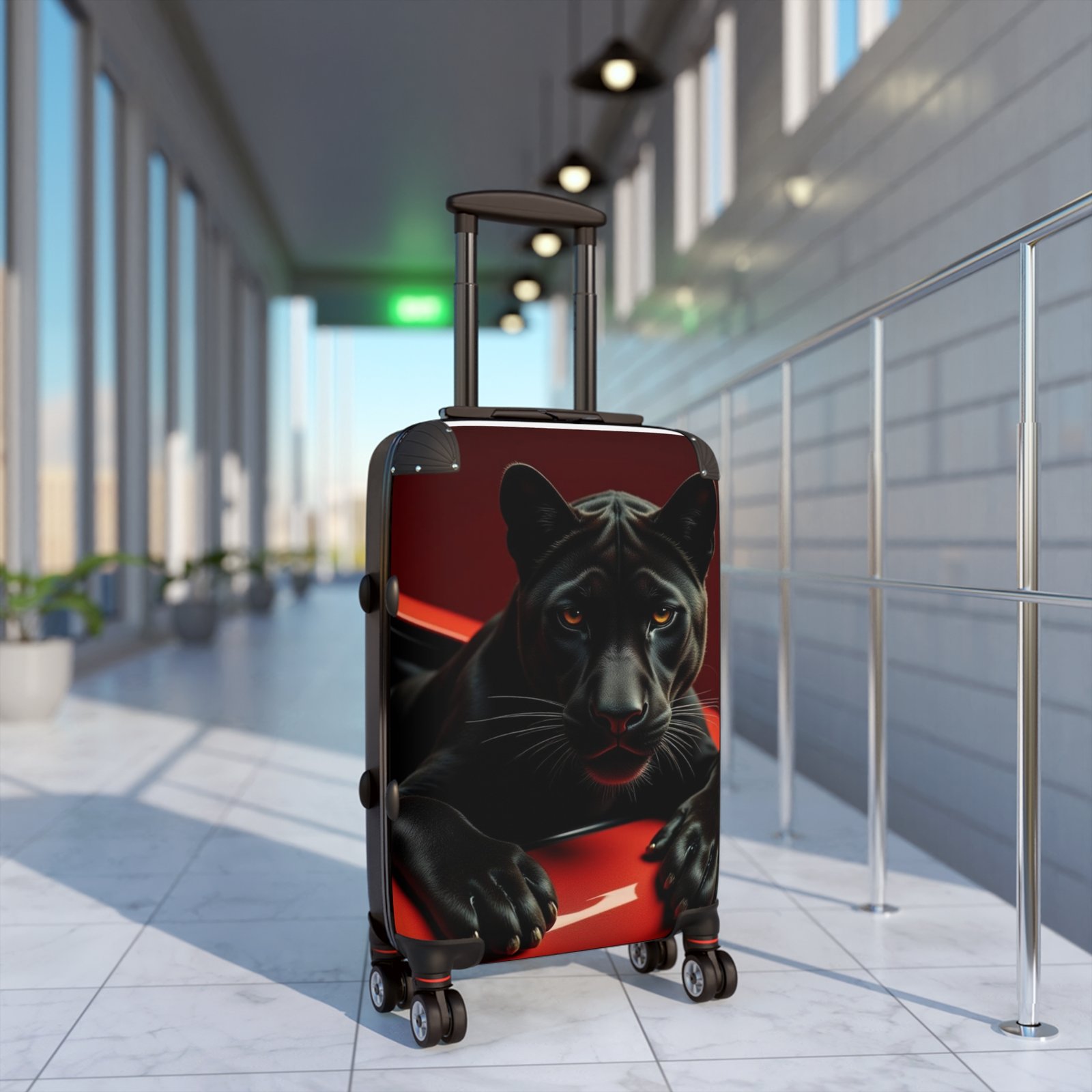 Panther Print Suitcase for Weekend Getaways & Air Travel - Image 3