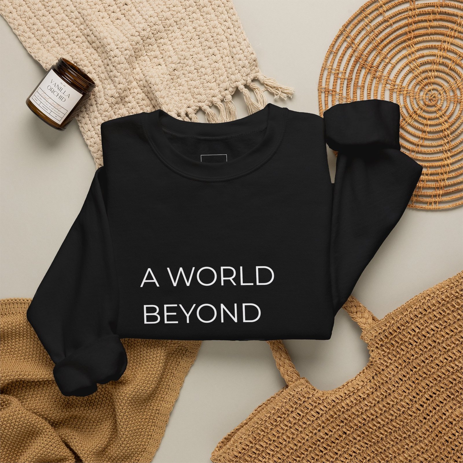 A World Beyond First Class Sweatshirt, Cozy Unisex Crewneck, Inspirational Gift, Travel Lover Apparel, Leisure Wear - Image 4