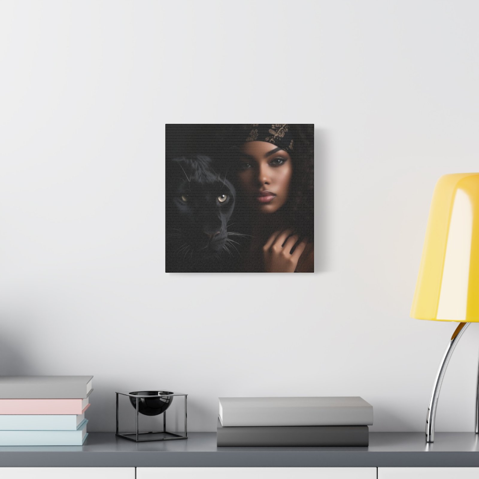 Stretched Canvas Art Print, Black Panther and Portrait, Wall Decor, Home Decoration, Gift for Animal Lovers, Art Piece for Modern Interiors - Image 59