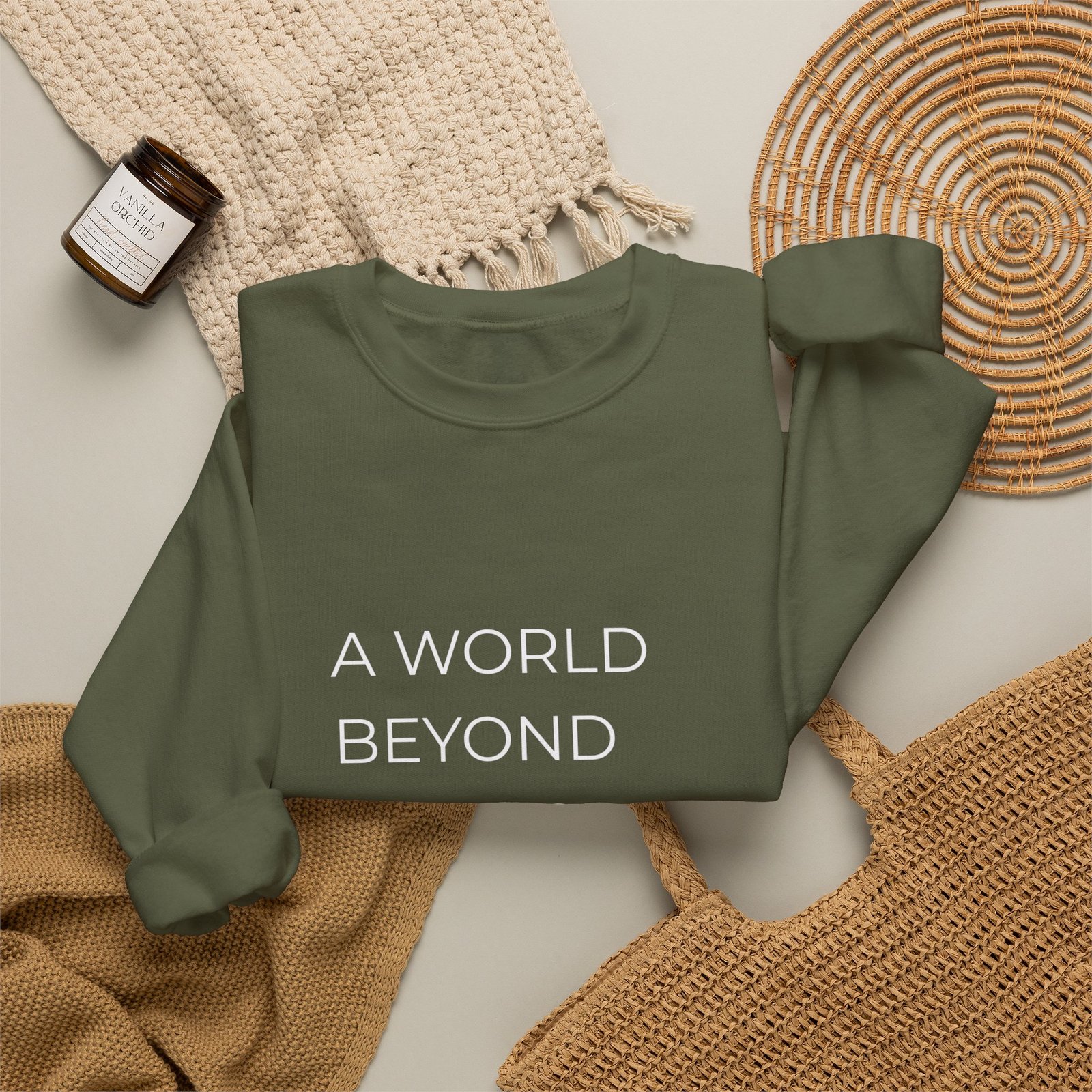A World Beyond First Class Sweatshirt, Cozy Unisex Crewneck, Inspirational Gift, Travel Lover Apparel, Leisure Wear - Image 8