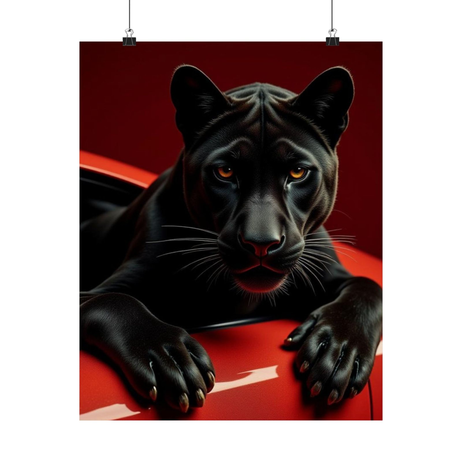 Bold Black Panther Poster, Wall Art, Home Decor, Gift for Animal Lovers, Modern Interior Design Accents, Art Print