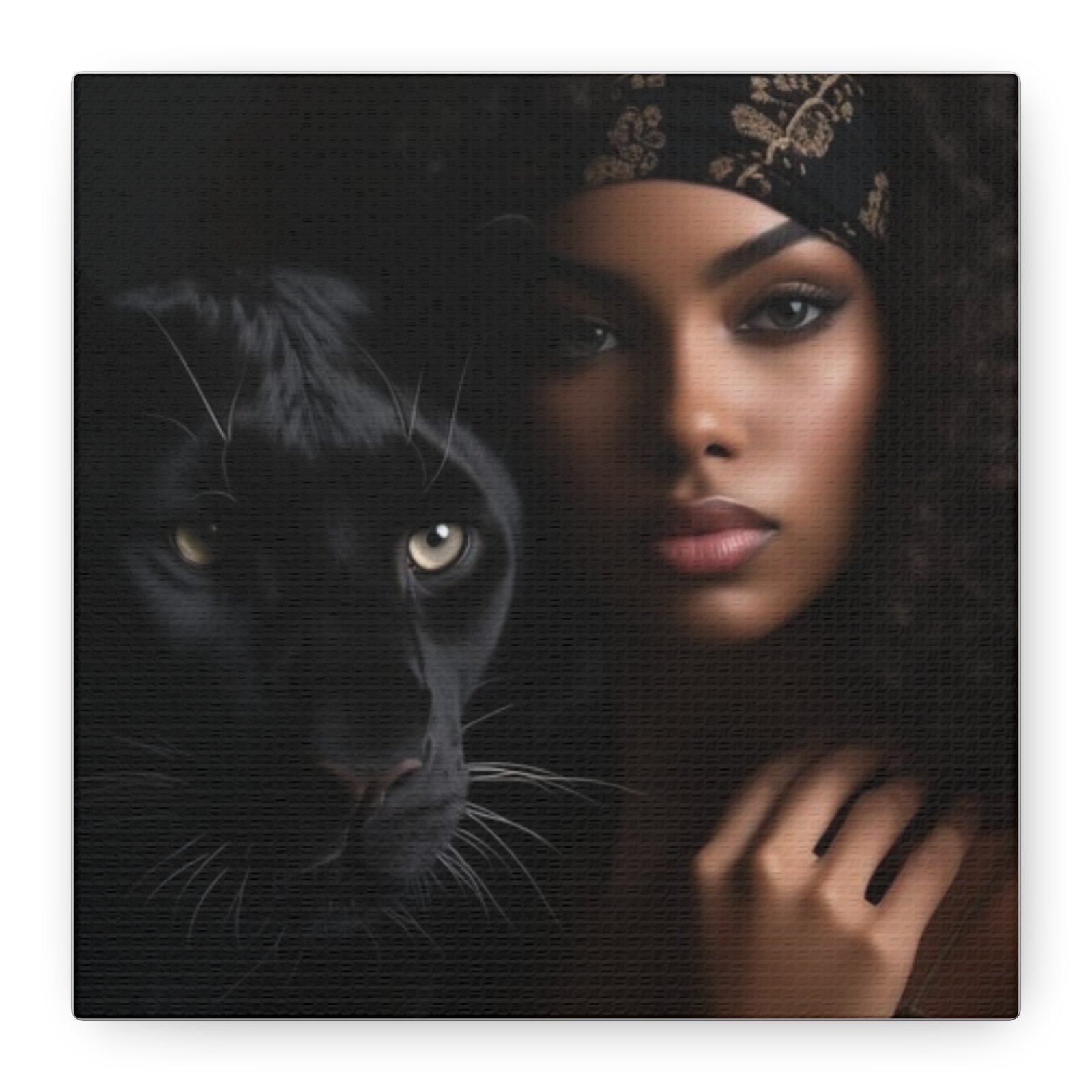 Stretched Canvas Art Print, Black Panther and Portrait, Wall Decor, Home Decoration, Gift for Animal Lovers, Art Piece for Modern Interiors - Image 49