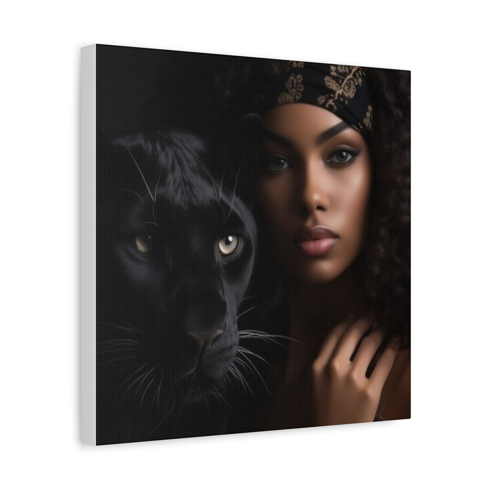 Stretched Canvas Art Print, Black Panther and Portrait, Wall Decor, Home Decoration, Gift for Animal Lovers, Art Piece for Modern Interiors - Image 62