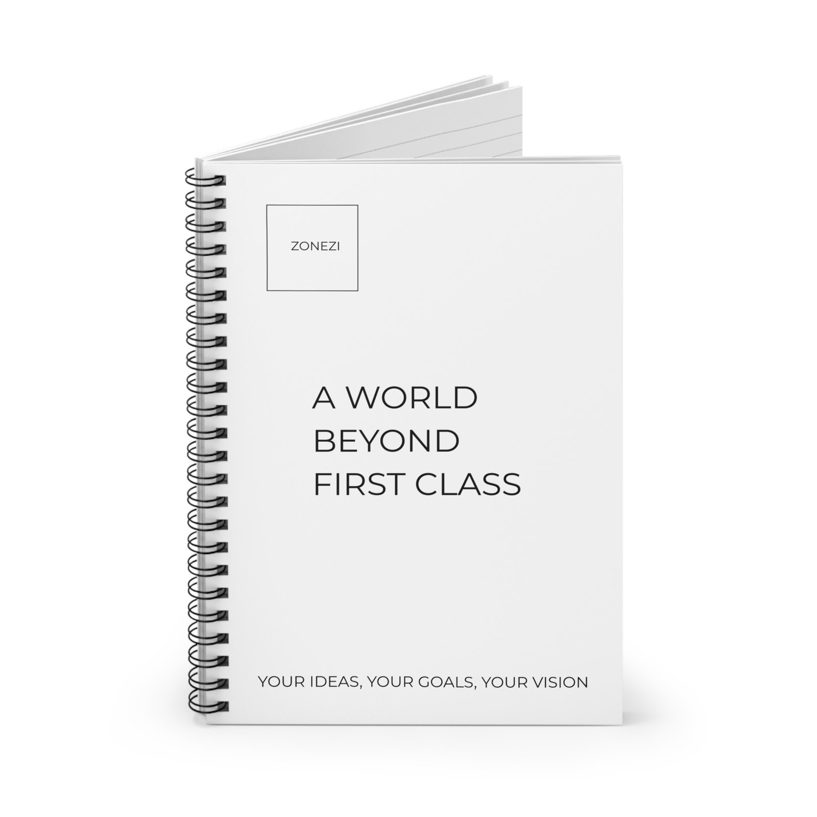 Inspirational White Spiral Notebook for Daily Goals - Image 2