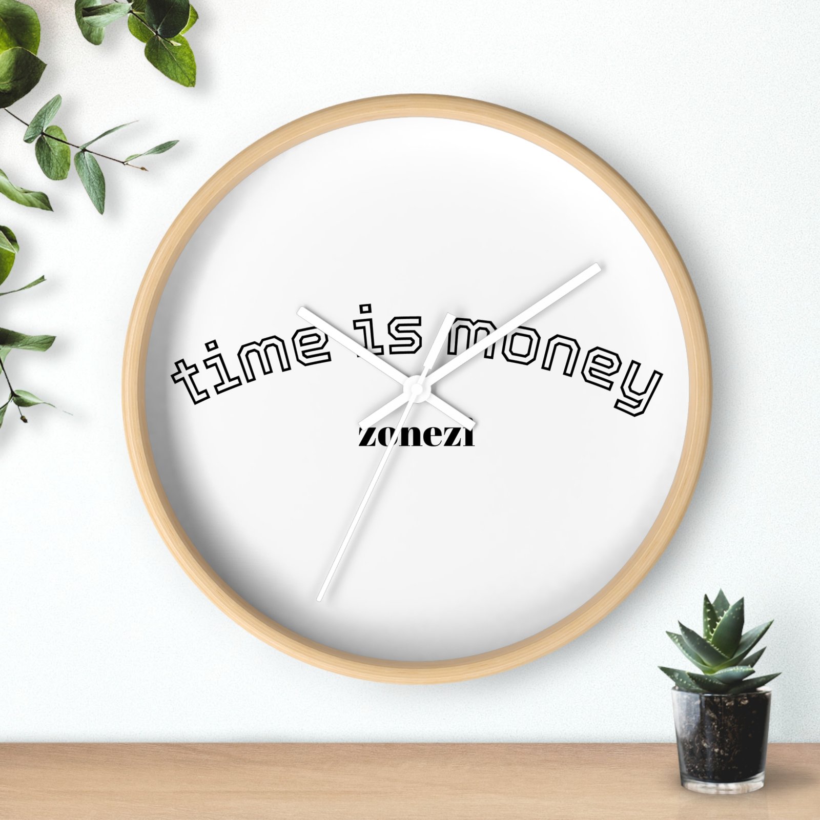 Stylish Wall Clock - 'Time is Money' Decor for Home, Office, Gift, Modern Design, Motivational Decor, Functional Art - Image 6
