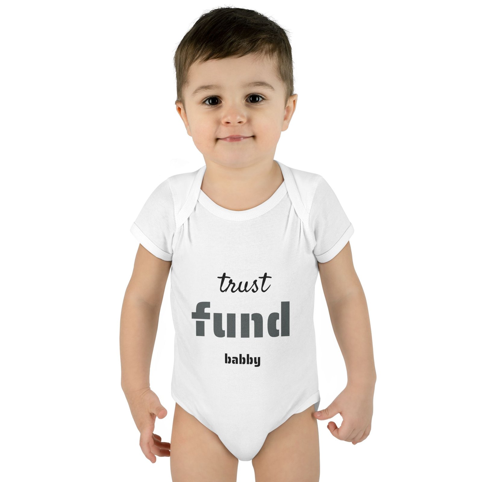 Trendy Infant Bodysuit - Trust Fund Babby, Newborn Gift, Cute Baby Outfit, Baby Shower Gift, Infant Fashion - Image 3
