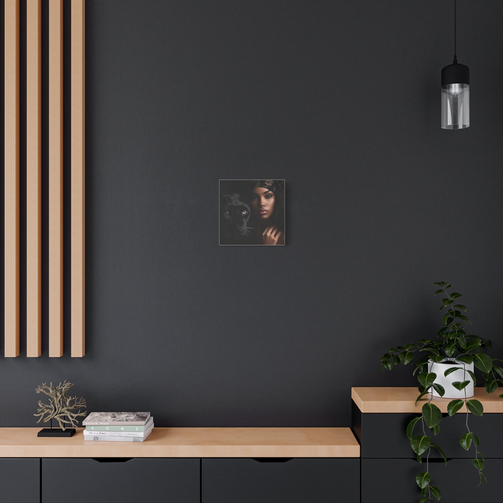 Stretched Canvas Art Print, Black Panther and Portrait, Wall Decor, Home Decoration, Gift for Animal Lovers, Art Piece for Modern Interiors - Image 60