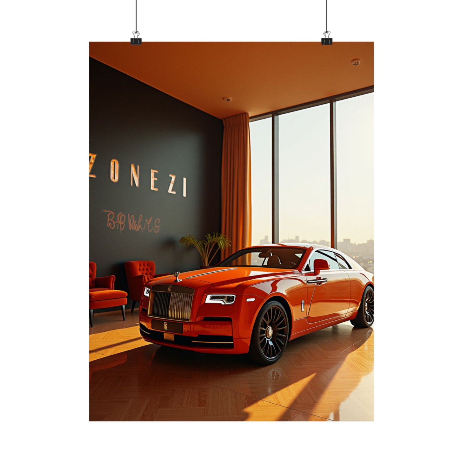 Luxury Car Vertical Poster, Modern Wall Art, Matte Finish, Home Decor, Gift for Car Enthusiasts, Living Room Decor
