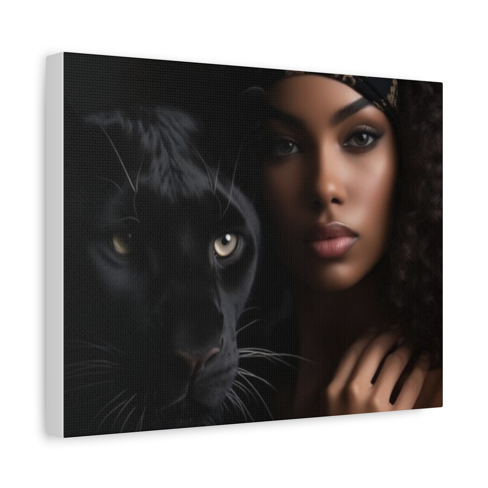 Stretched Canvas Art Print, Black Panther and Portrait, Wall Decor, Home Decoration, Gift for Animal Lovers, Art Piece for Modern Interiors - Image 6