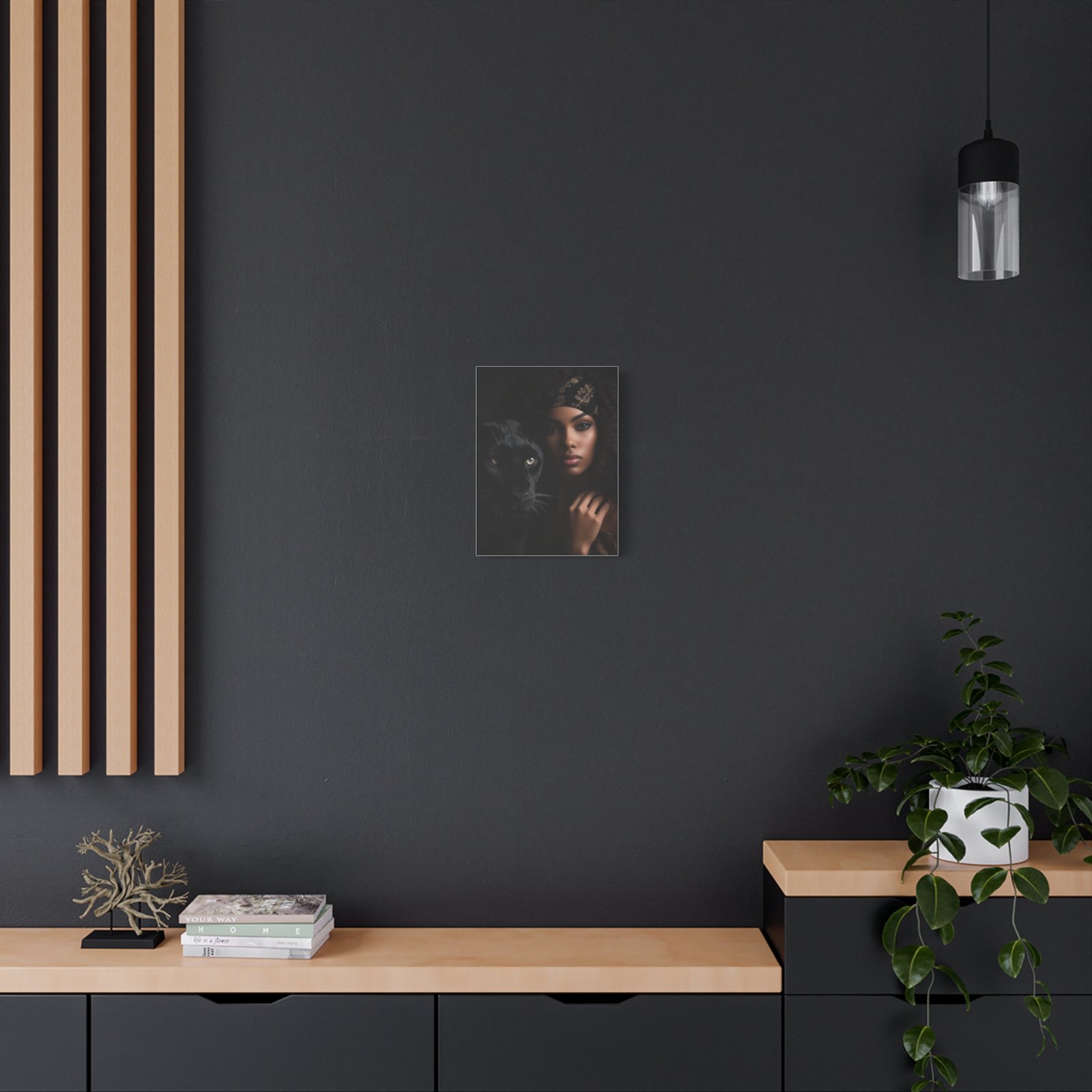Stretched Canvas Art Print, Black Panther and Portrait, Wall Decor, Home Decoration, Gift for Animal Lovers, Art Piece for Modern Interiors - Image 44