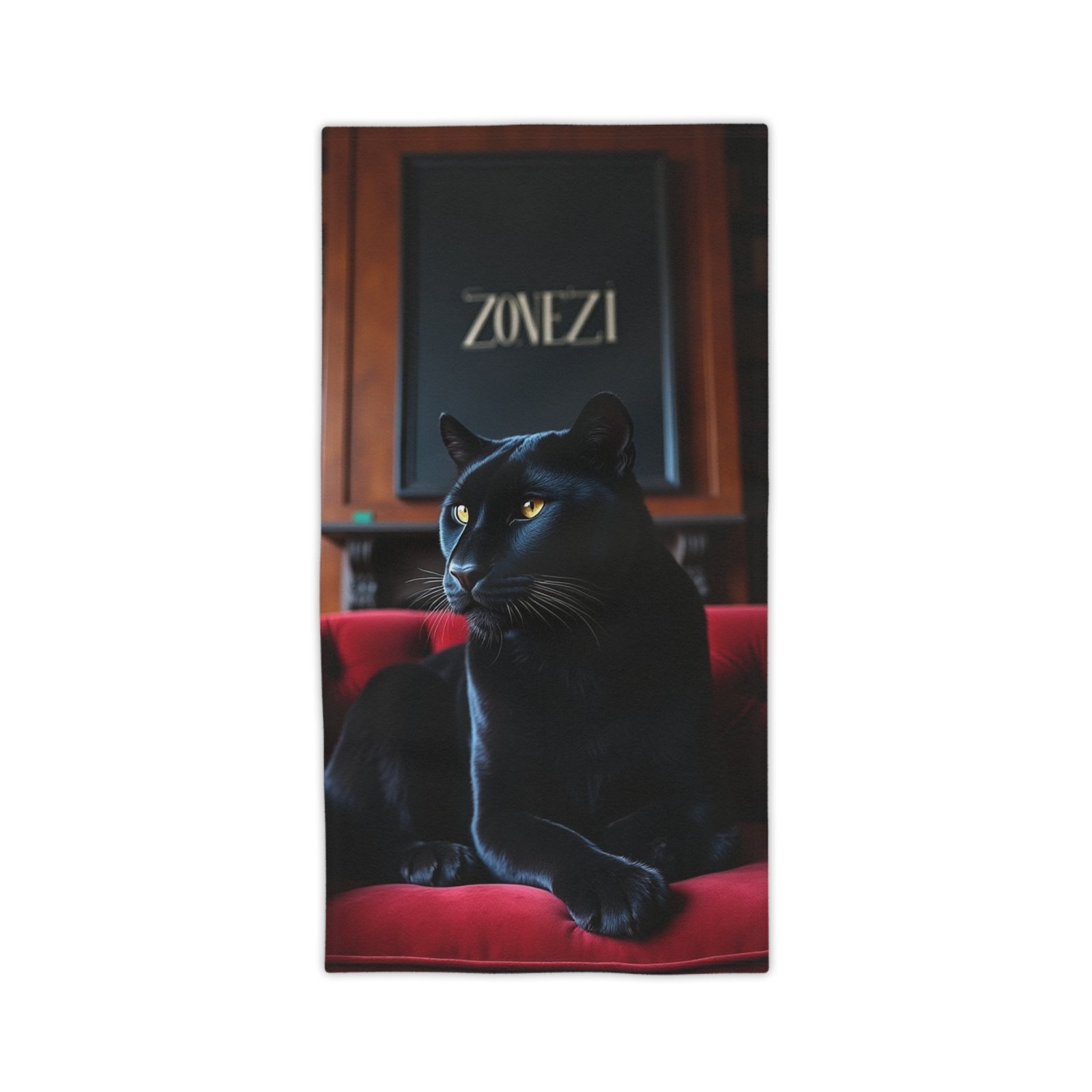 Stylish Black Cat Beach Towel, Cute Cat Towels for Summer, Beach Essentials, Poolside Accessory, Gift for Cat Lovers - Image 5