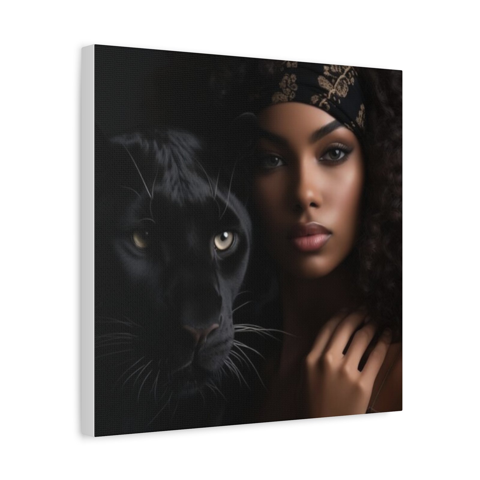Stretched Canvas Art Print, Black Panther and Portrait, Wall Decor, Home Decoration, Gift for Animal Lovers, Art Piece for Modern Interiors - Image 66
