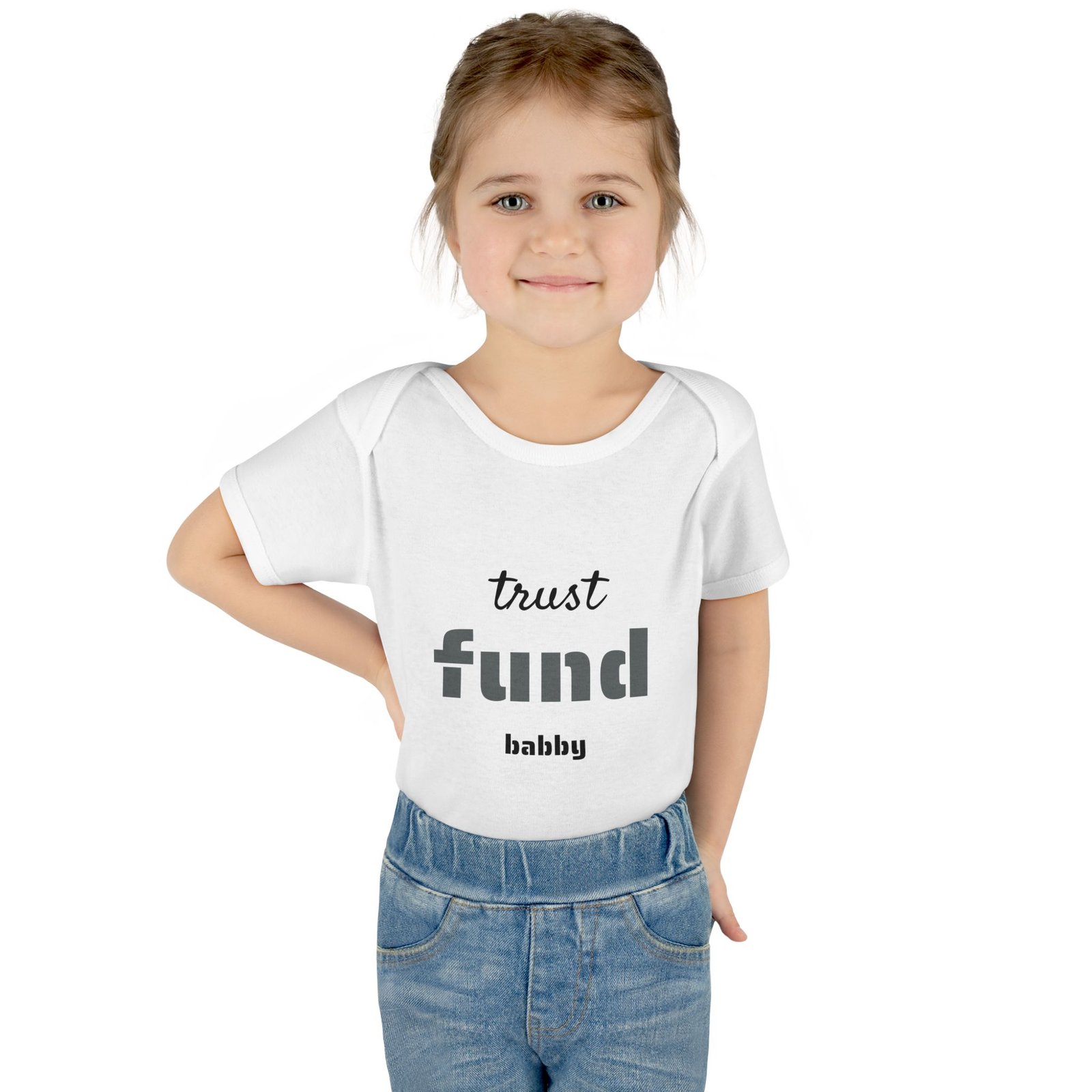 Trendy Infant Bodysuit - Trust Fund Babby, Newborn Gift, Cute Baby Outfit, Baby Shower Gift, Infant Fashion - Image 4