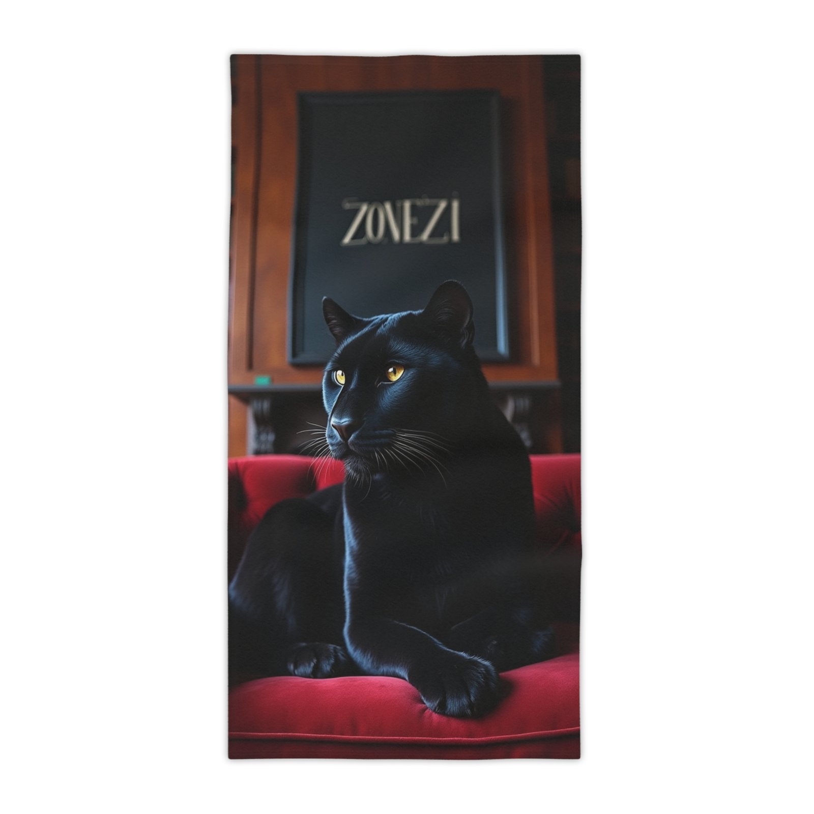 Stylish Black Cat Beach Towel, Cute Cat Towels for Summer, Beach Essentials, Poolside Accessory, Gift for Cat Lovers - Image 9