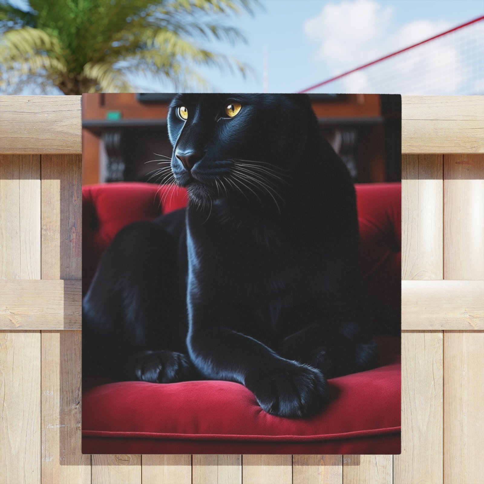 Stylish Black Cat Beach Towel, Cute Cat Towels for Summer, Beach Essentials, Poolside Accessory, Gift for Cat Lovers - Image 11