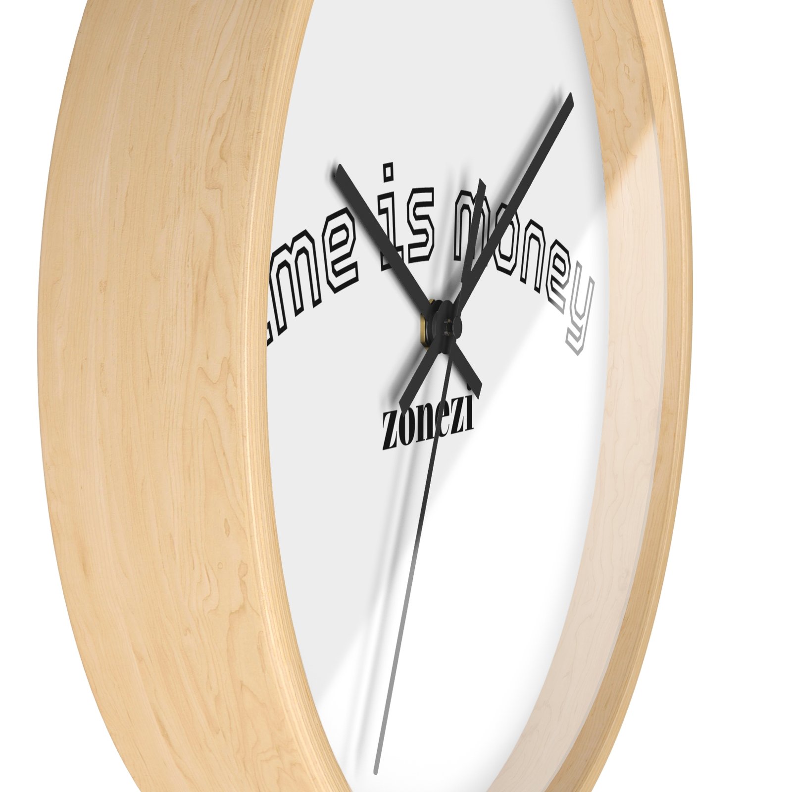Stylish Wall Clock - 'Time is Money' Decor for Home, Office, Gift, Modern Design, Motivational Decor, Functional Art - Image 2