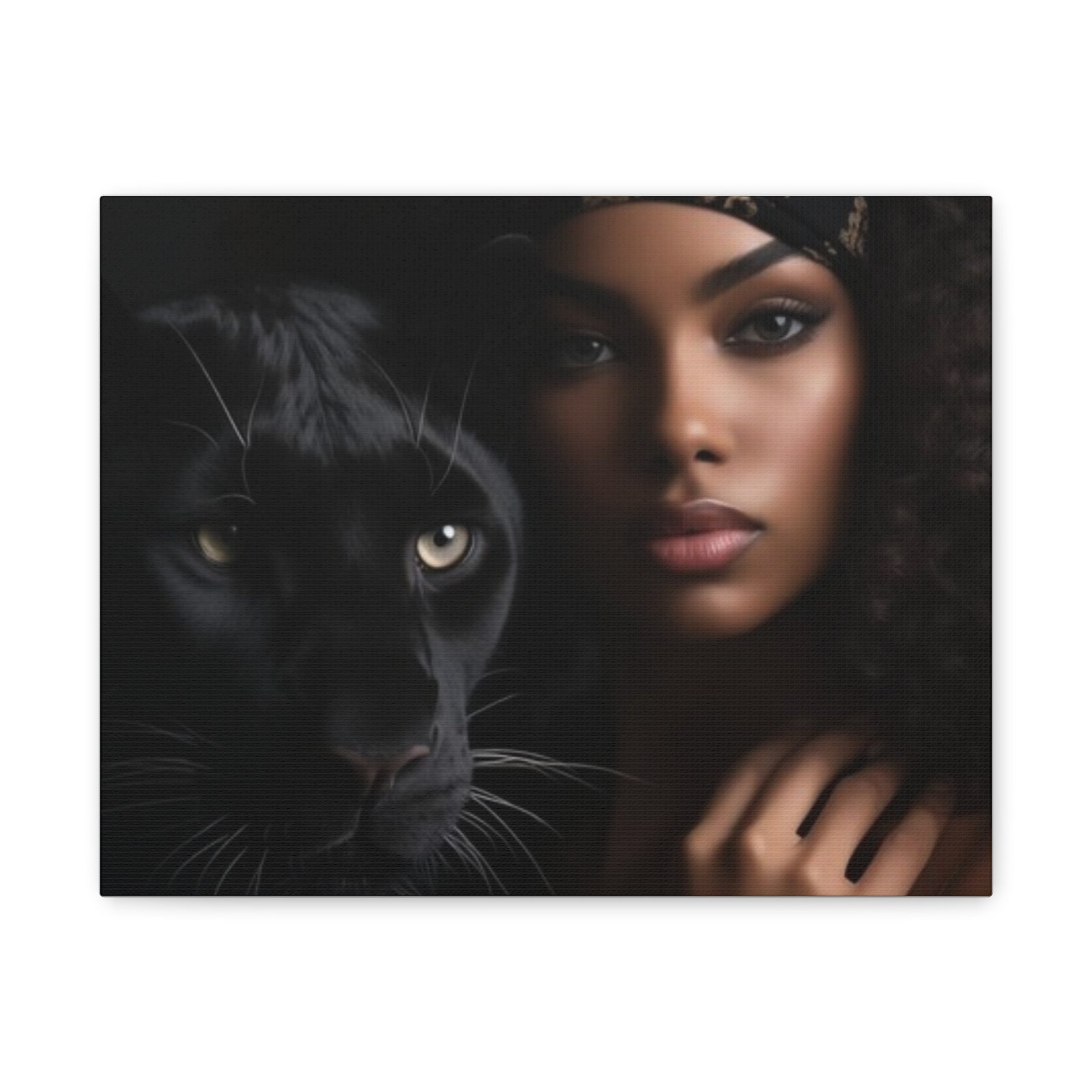 Stretched Canvas Art Print, Black Panther and Portrait, Wall Decor, Home Decoration, Gift for Animal Lovers, Art Piece for Modern Interiors - Image 5