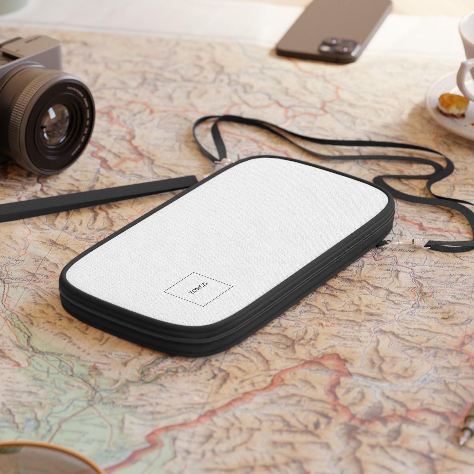 White Travel Wallet & Passport Organizer - Image 4